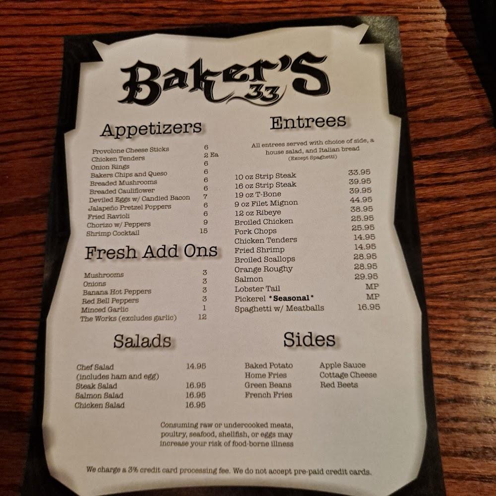 Baker's Cafe Menu image 3